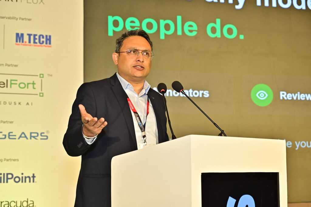 Chirayu Vaidya speaking at CyberX 2026
